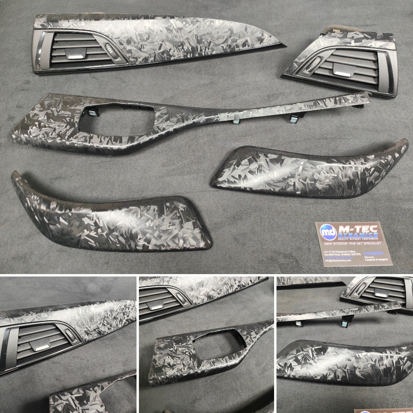 BMW F21 / F22 INTERIOR TRIM SET - FORGED CARBON / GLOSS BLACK ACCENT